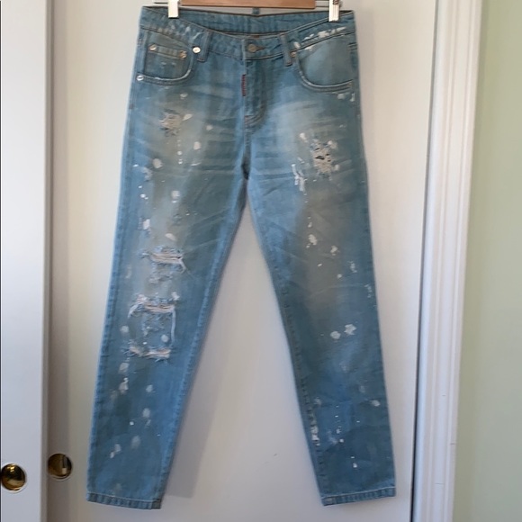 DSQUARED Pants & Jumpsuits Dsquared2 Distressed Paint Splatter